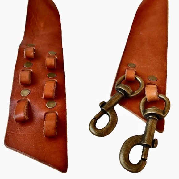Linea Pelle Brown Leather Belt Snaps Vintage main image 11